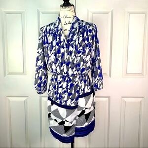 Adelyn Rae Bell Sleeves Chiffon Faux Wrap Dress